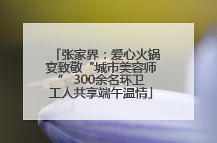 张家界：爱心火锅宴致敬“城市美容师” 300余名环卫工人共享端午温情