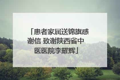 患者家属送锦旗感谢信 致谢陕西省中医医院李耀辉