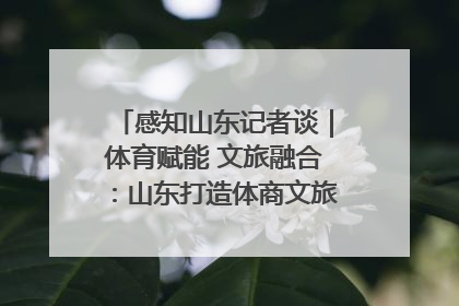 感知山东记者谈｜体育赋能 文旅融合：山东打造体商文旅融合发展新格局