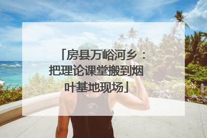 房县万峪河乡：把理论课堂搬到烟叶基地现场
