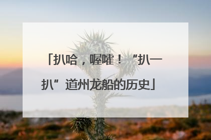 扒哈，喔嚯！“扒一扒”道州龙船的历史
