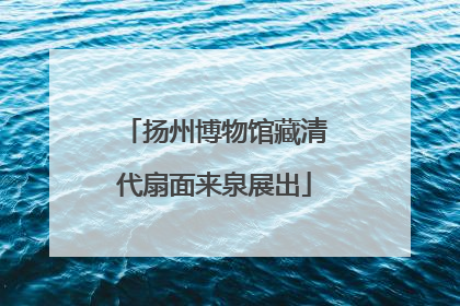扬州博物馆藏清代扇面来泉展出