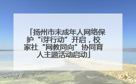 扬州市未成年人网络保护“i芽行动”开启，校家社“网教同向”协同育人主题活动启动