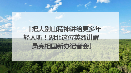 把大别山精神讲给更多年轻人听！湖北这位英烈讲解员亮相国新办记者会