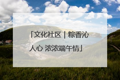文化社区｜粽香沁人心 浓浓端午情
