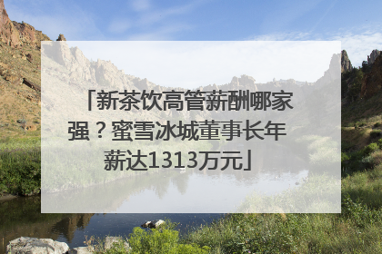 新茶饮高管薪酬哪家强？蜜雪冰城董事长年薪达1313万元