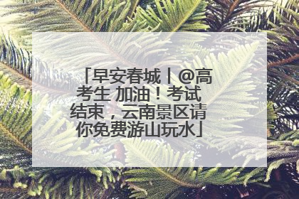 早安春城丨@高考生 加油！考试结束，云南景区请你免费游山玩水
