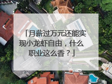月薪过万元还能实现小龙虾自由，什么职业这么香？