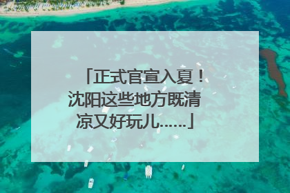 正式官宣入夏！沈阳这些地方既清凉又好玩儿……