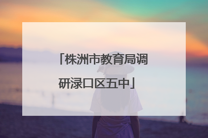 株洲市教育局调研渌口区五中