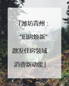 潍坊青州：“旧房焕新”激发住房领域消费新动能