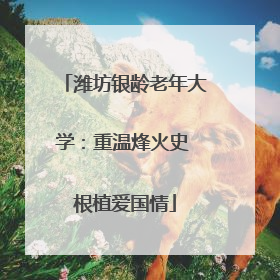 潍坊银龄老年大学：重温烽火史 根植爱国情