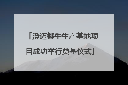 澄迈椰牛生产基地项目成功举行奠基仪式