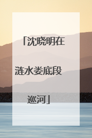 沈晓明在涟水娄底段巡河