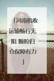 河南机收运输畅行无阻 颗粒归仓保障有力