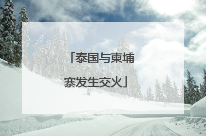 泰国与柬埔寨发生交火