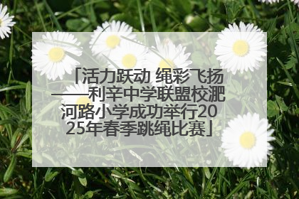 活力跃动 绳彩飞扬——利辛中学联盟校淝河路小学成功举行2025年春季跳绳比赛