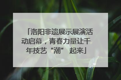 洛阳非遗展示展演活动启幕，青春力量让千年技艺“潮” 起来