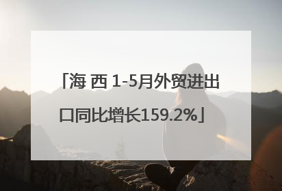 海 西 1-5月外贸进出口同比增长159.2%
