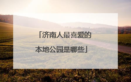 济南人最喜爱的本地公园是哪些