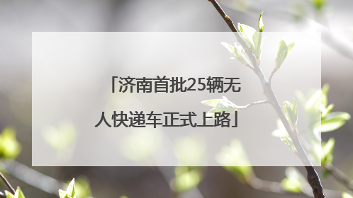 济南首批25辆无人快递车正式上路