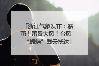 浙江气象发布：暴雨！雷暴大风！台风“蝴蝶”残云抵达