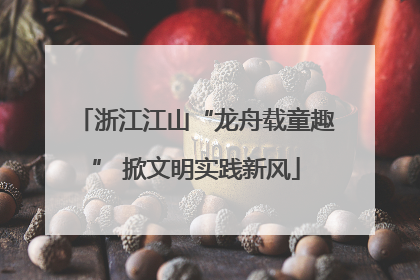 浙江江山“龙舟载童趣” 掀文明实践新风