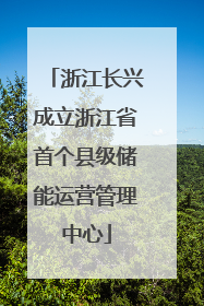 浙江长兴成立浙江省首个县级储能运营管理中心