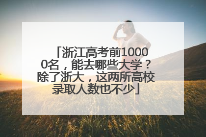 浙江高考前10000名，能去哪些大学？除了浙大，这两所高校录取人数也不少