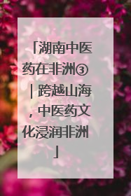 湖南中医药在非洲③｜跨越山海，中医药文化浸润非洲