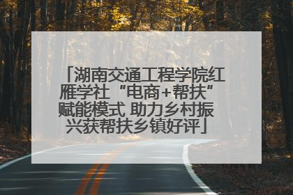 湖南交通工程学院红雁学社“电商+帮扶”赋能模式 助力乡村振兴获帮扶乡镇好评