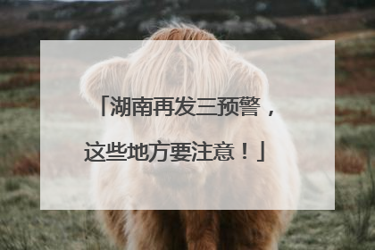 湖南再发三预警，这些地方要注意！