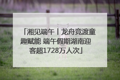 湘见端午丨龙舟竞渡童趣赋能 端午假期湖南迎客超1728万人次