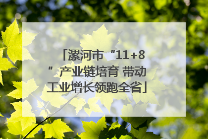漯河市“11+8”产业链培育 带动工业增长领跑全省
