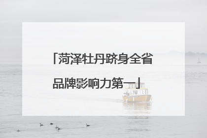 菏泽牡丹跻身全省品牌影响力第一