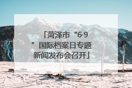 菏泽市“6·9”国际档案日专题新闻发布会召开