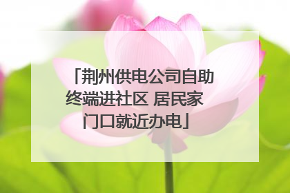 荆州供电公司自助终端进社区 居民家门口就近办电