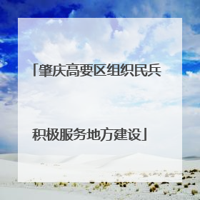 肇庆高要区组织民兵积极服务地方建设