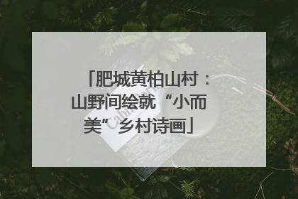 肥城黄柏山村：山野间绘就“小而美”乡村诗画