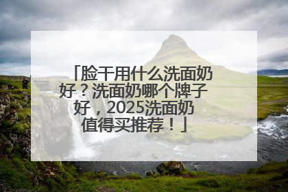 脸干用什么洗面奶好？洗面奶哪个牌子好，2025洗面奶值得买推荐！