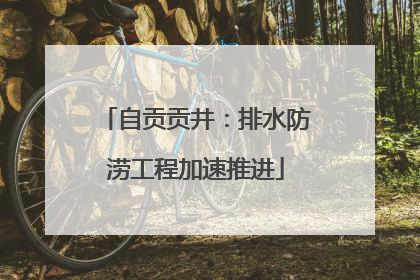 自贡贡井：排水防涝工程加速推进