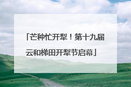 芒种忙开犁！第十九届云和梯田开犁节启幕