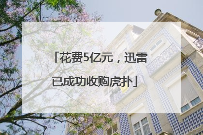 花费5亿元，迅雷已成功收购虎扑