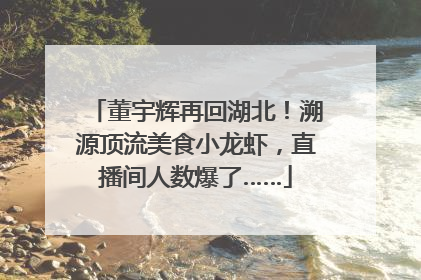 董宇辉再回湖北！溯源顶流美食小龙虾，直播间人数爆了……