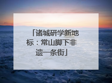 诸城研学新地标：常山脚下非遗一条街