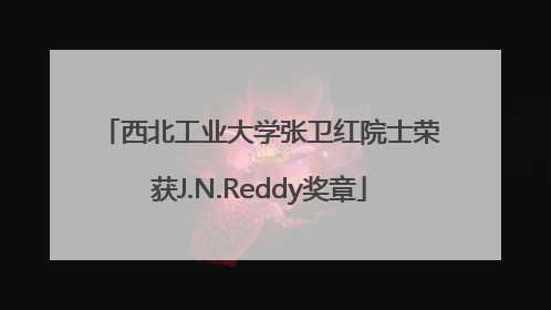 西北工业大学张卫红院士荣获J.N.Reddy奖章