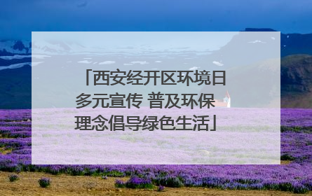 西安经开区环境日多元宣传 普及环保理念倡导绿色生活