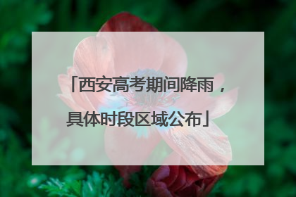 西安高考期间降雨，具体时段区域公布