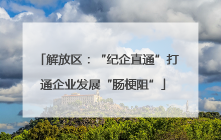 解放区：“纪企直通”打通企业发展“肠梗阻”