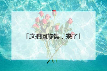 这把回旋镖，来了